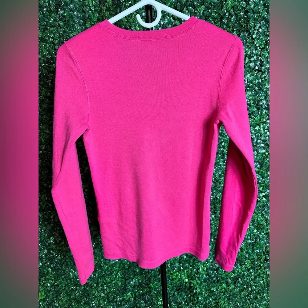Ralph Lauren Girl’s Large Cotton Sport Long Sleeve Pink Shirt